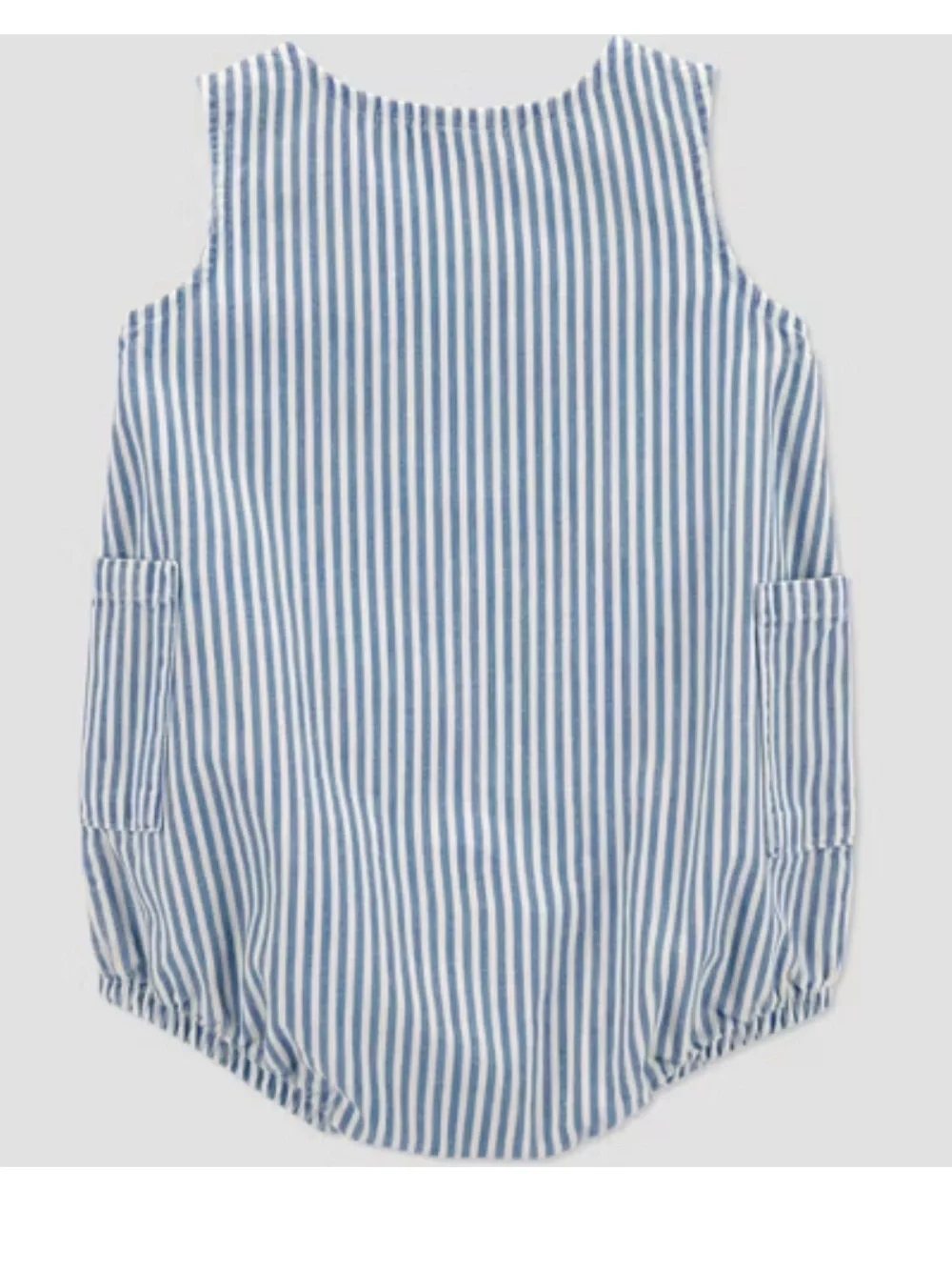 Carter's Just One You® Baby Boys' Striped Chambray Bubble Romper - 3M - NWT